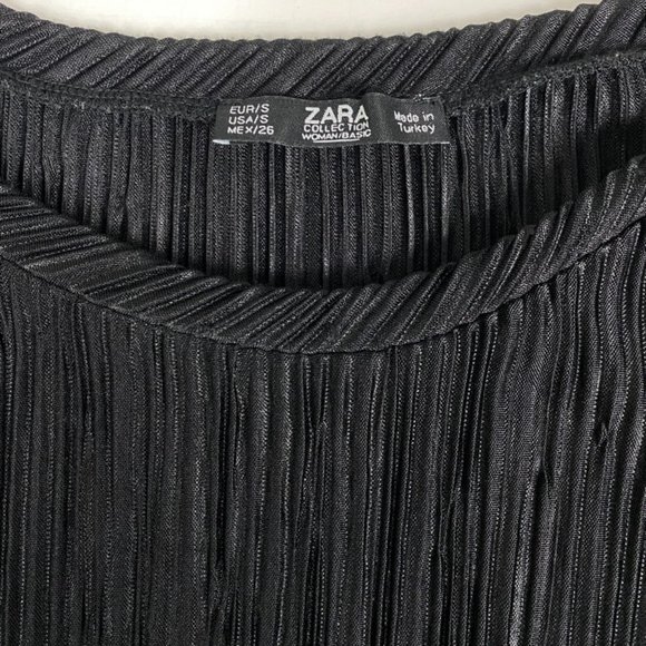 Zara Collection Woman Basic Black, Green Long-sleeve Detail Shirt Size S… - Picture 6 of 9